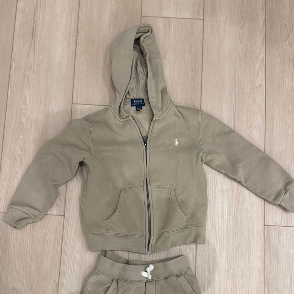 SOLD -Ralph Lauren Kids Beige Hoodie Set